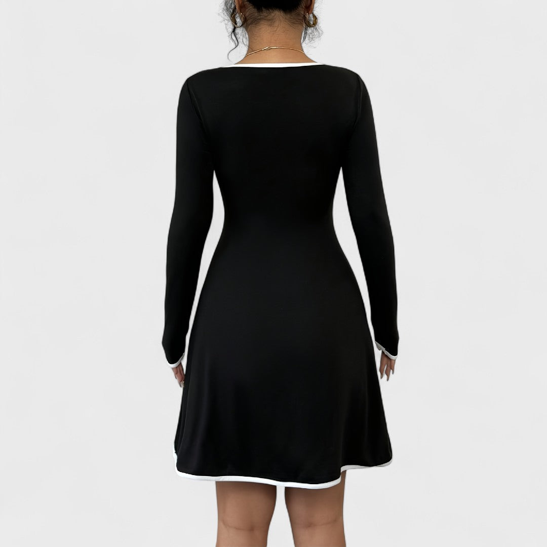 Antonia - Elegant Flared Long Sleeve Dress