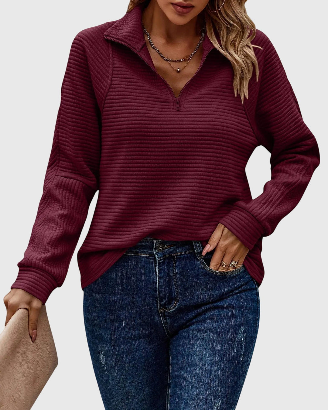 Molly | Chic Half-Zip Sweater