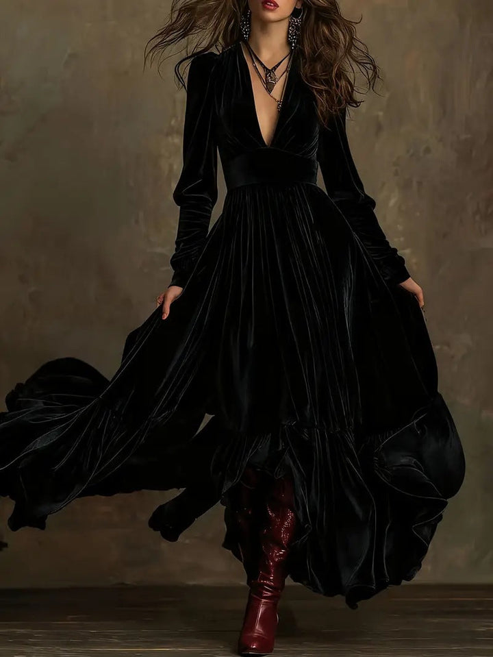 Meredith | Luxe Velvet Evening Dress