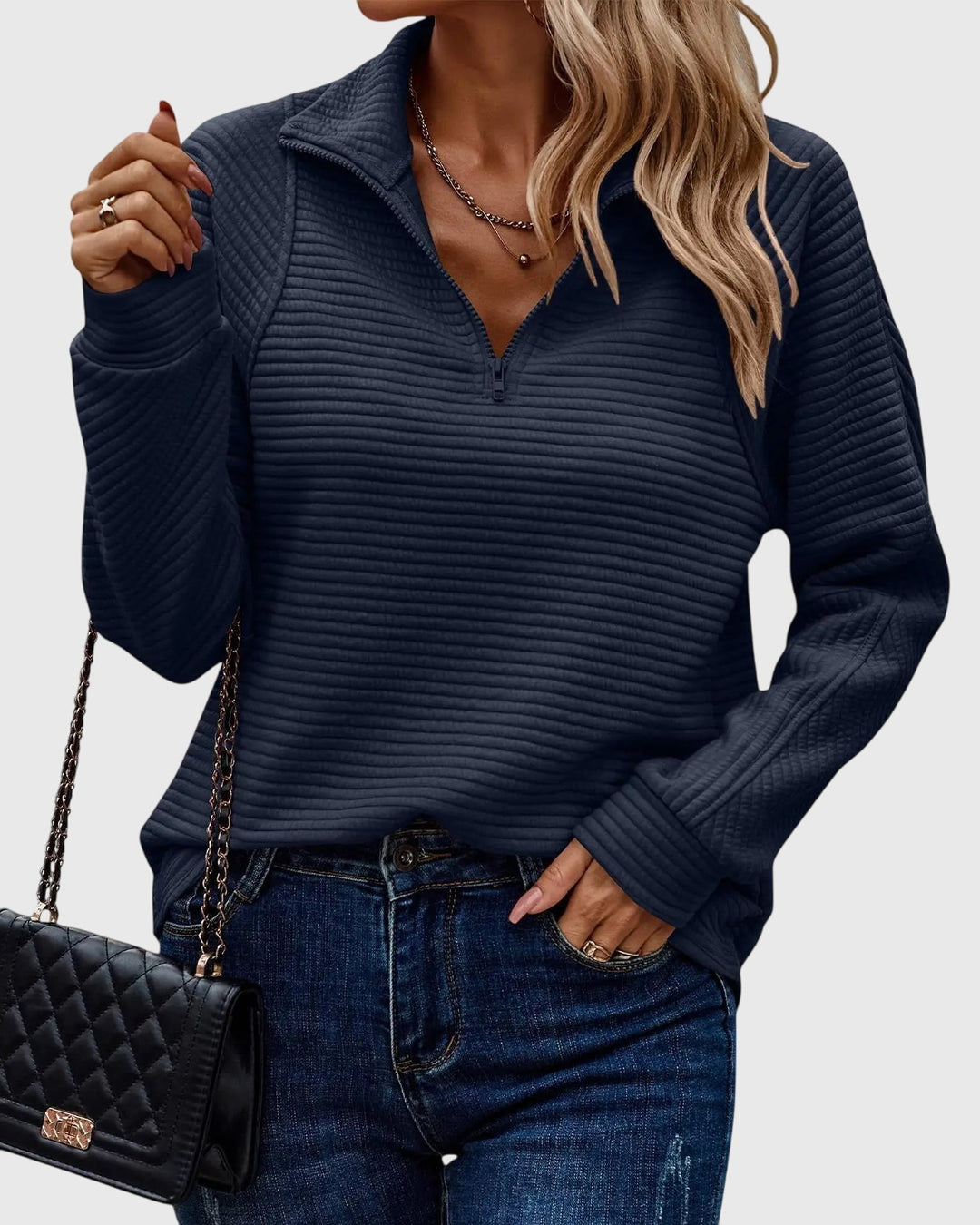 Molly | Chic Half-Zip Sweater